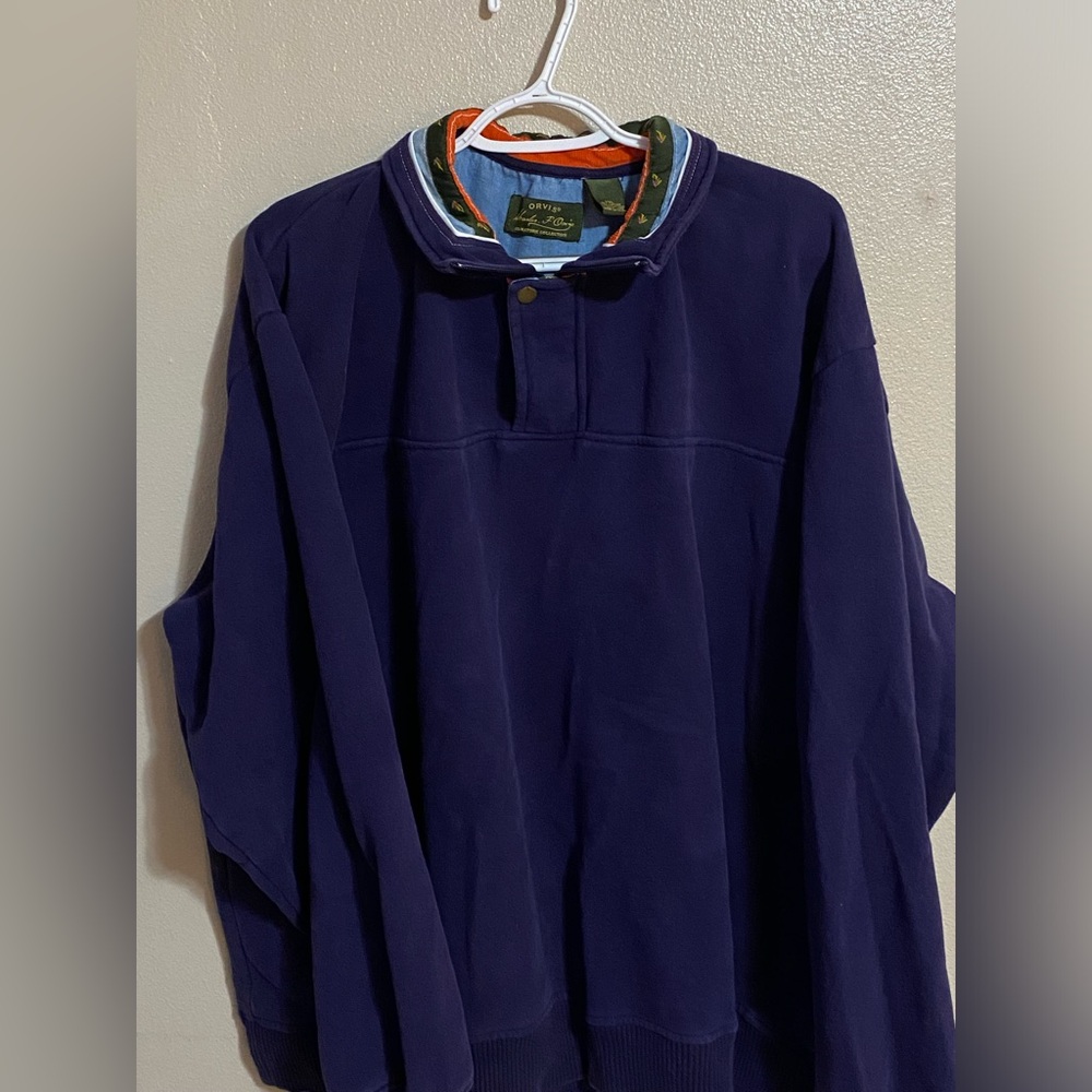 Heavy Purple Orvis Quarter Zip